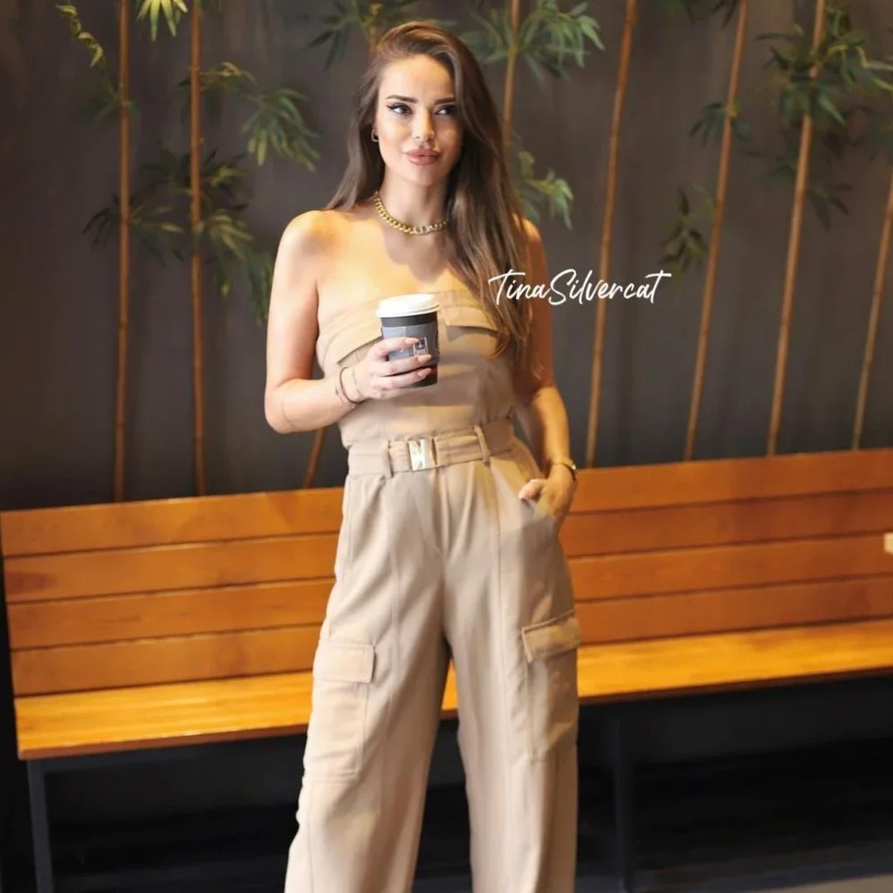 BLOGGER'S FAVE! Zara Belted Cargo Jumpsuit NWT